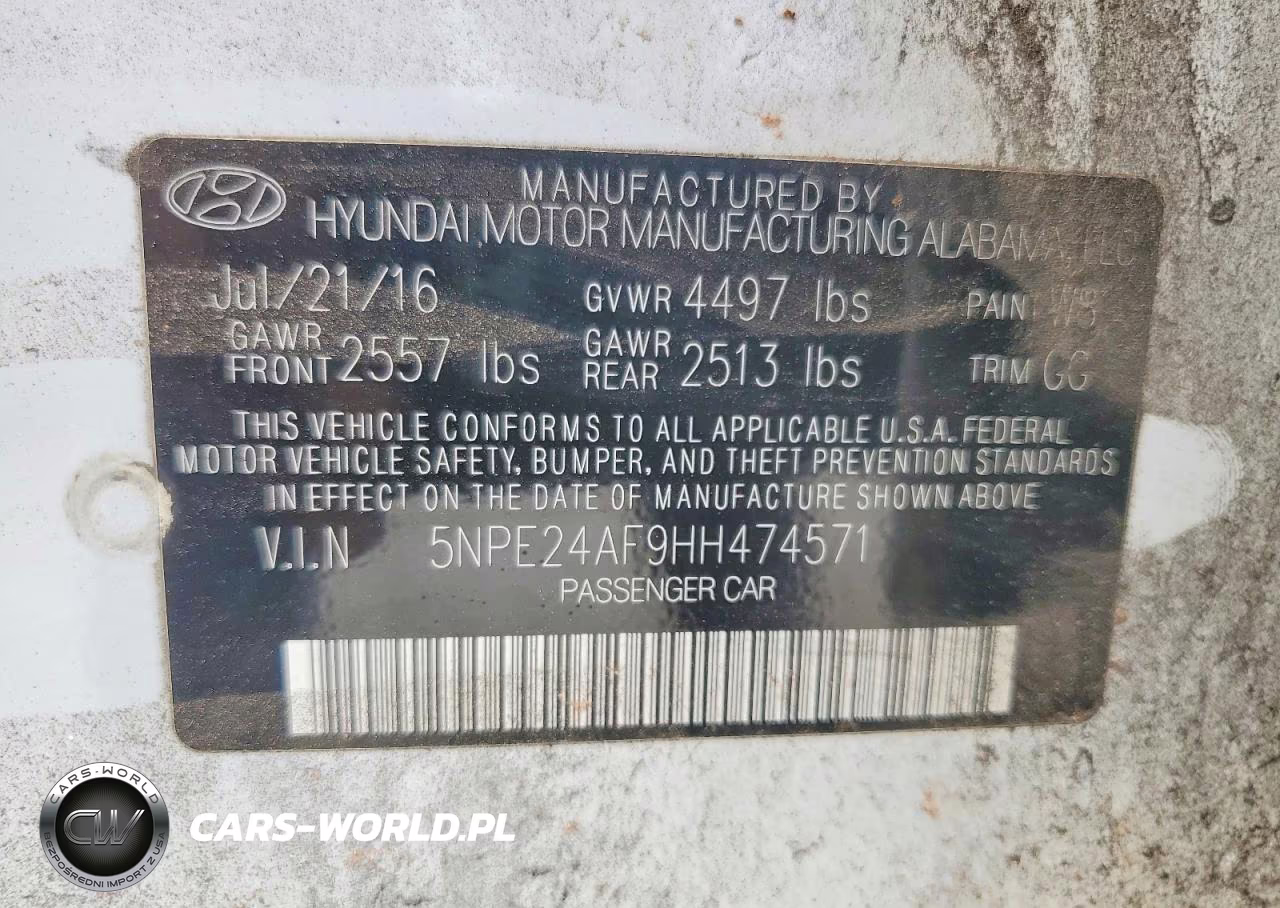 2017 Hyundai Sonata Se VIN:5NPE24AF9HH474571 - 12