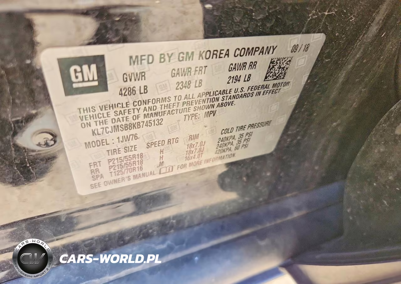 2019 Chevrolet Trax Premier VIN:KL7CJMSB8KB745132 - 13