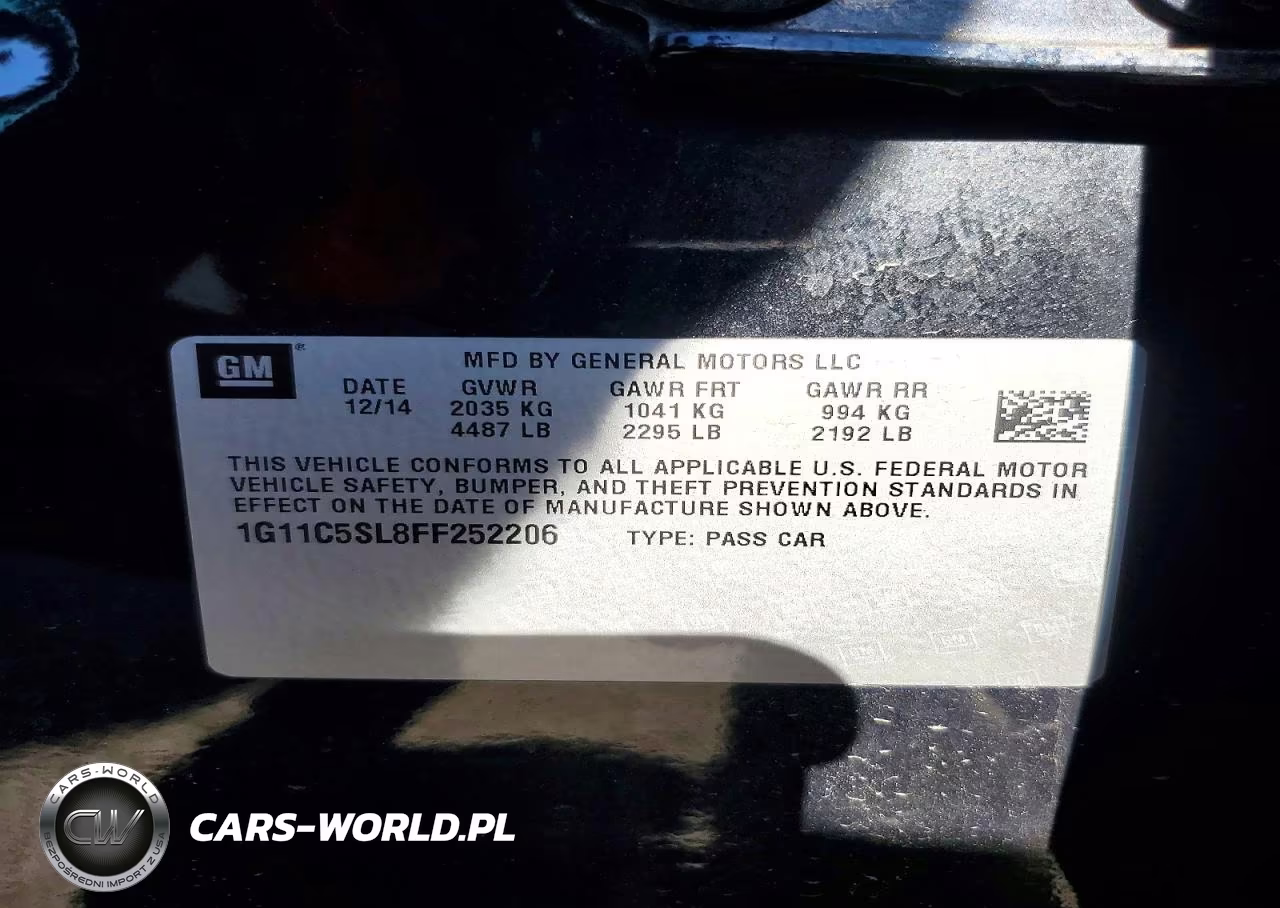2015 Chevrolet Malibu 1Lt VIN:1G11C5SL8FF252206 - 12