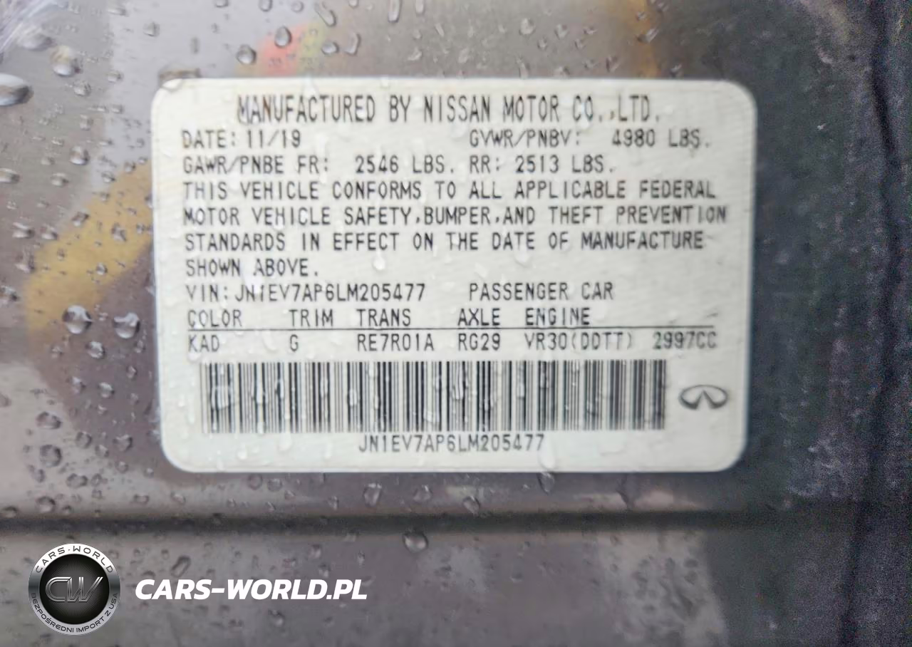2020 Infiniti Q50 3.0T Luxe VIN:JN1EV7AP6LM205477 - 12