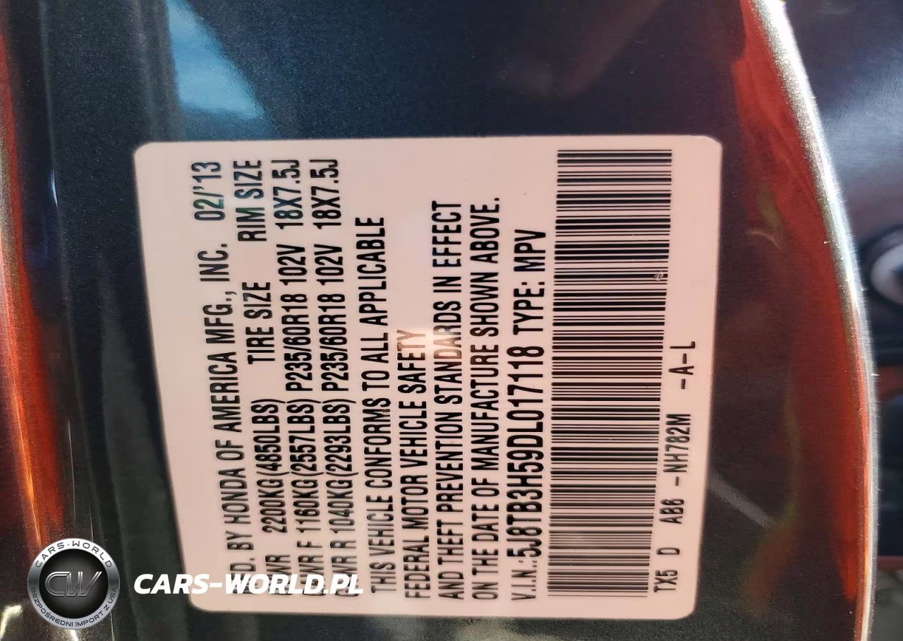 2013 Acura Rdx Technology VIN:5J8TB3H59DL017118 - 12