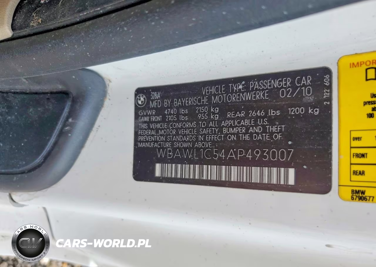 2010 BMW 3 Series 328I Sulev VIN:WBAWL1C54AP493007 - 12
