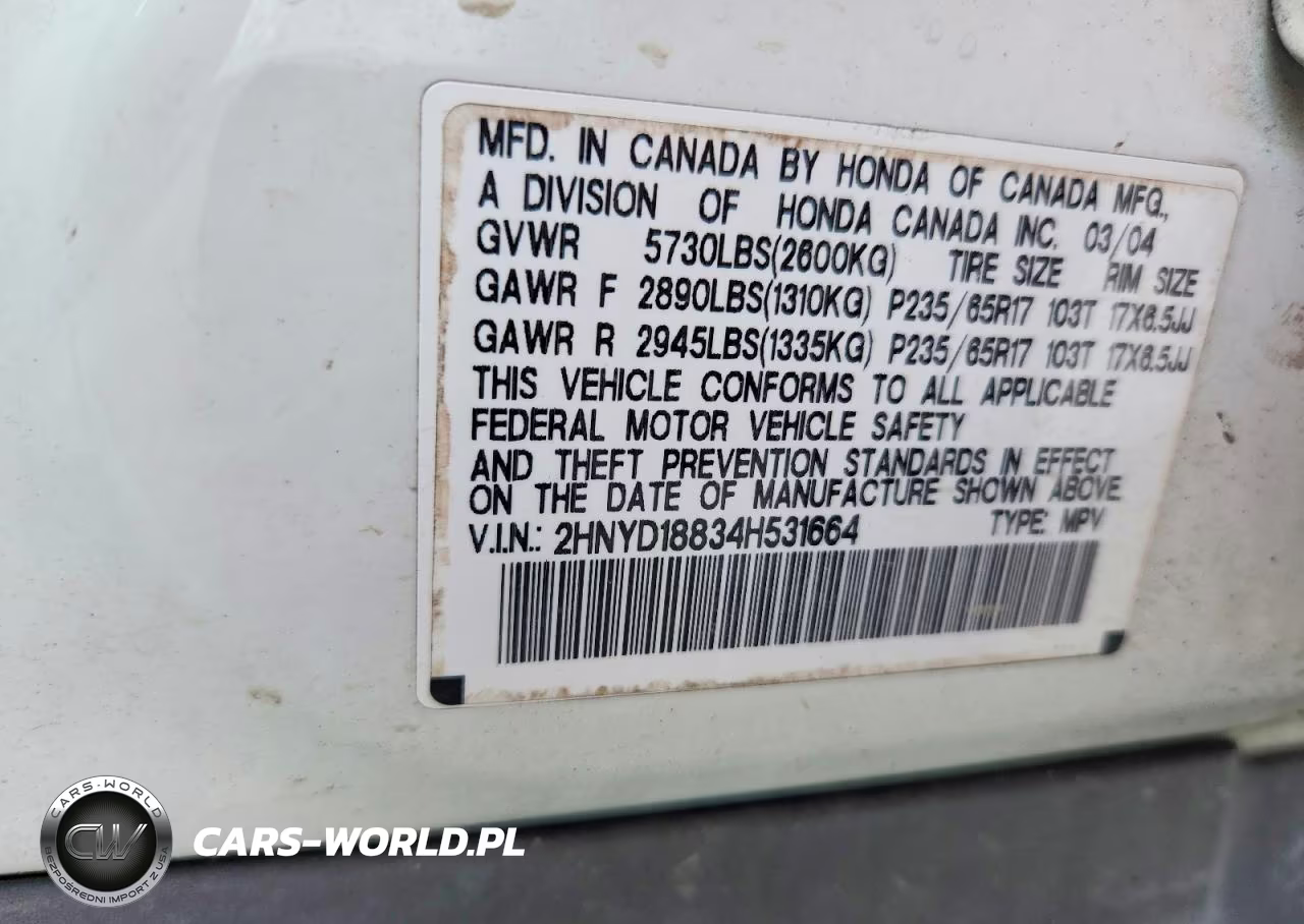 2004 Acura Mdx Touring VIN:2HNYD18834H531664 - 13