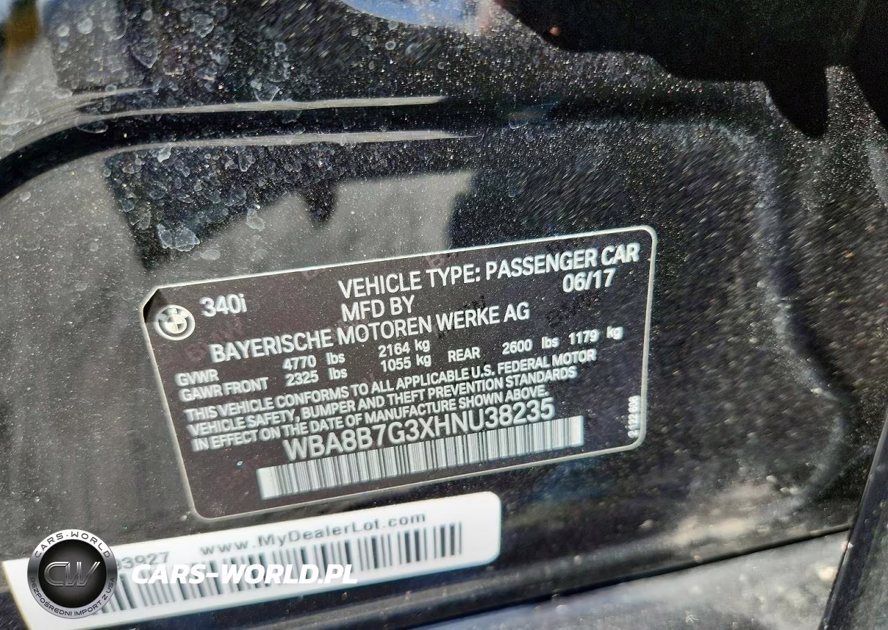 2017 BMW 340 Xi VIN:WBA8B7G3XHNU38235 - 12