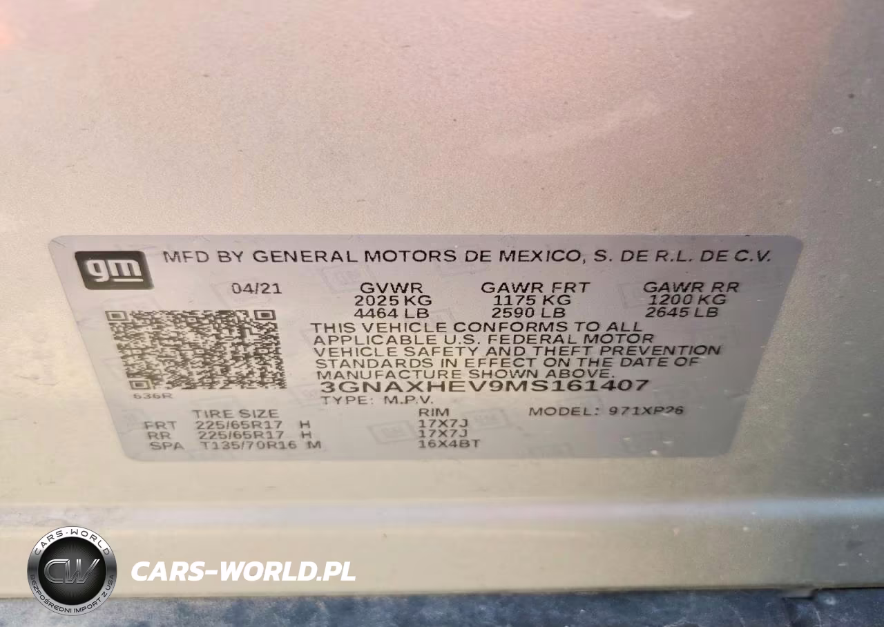 2021 Chevrolet Equinox Ls VIN:3GNAXHEV9MS161407 - 13