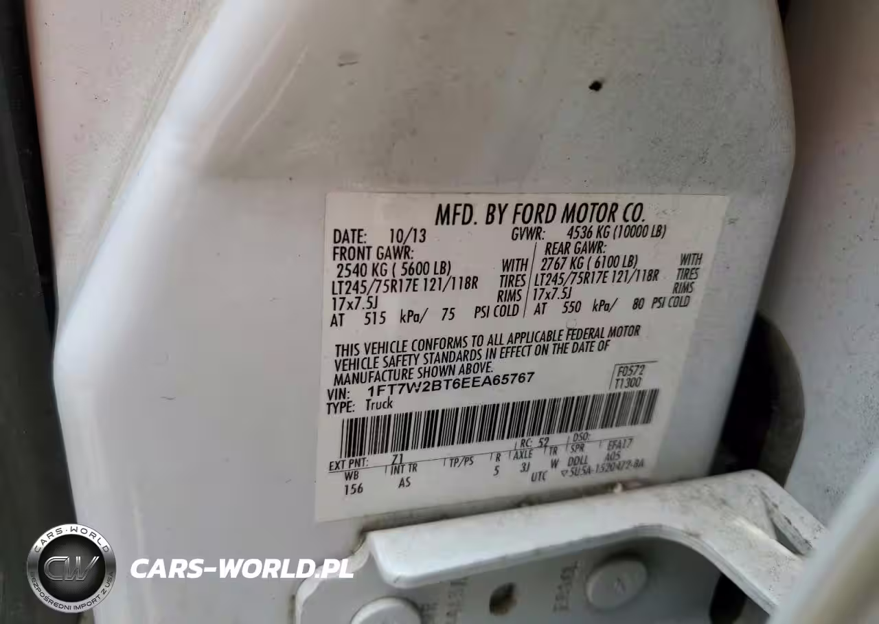 2014 Ford F250 Super Duty VIN:1FT7W2BT6EEA65767 - 12