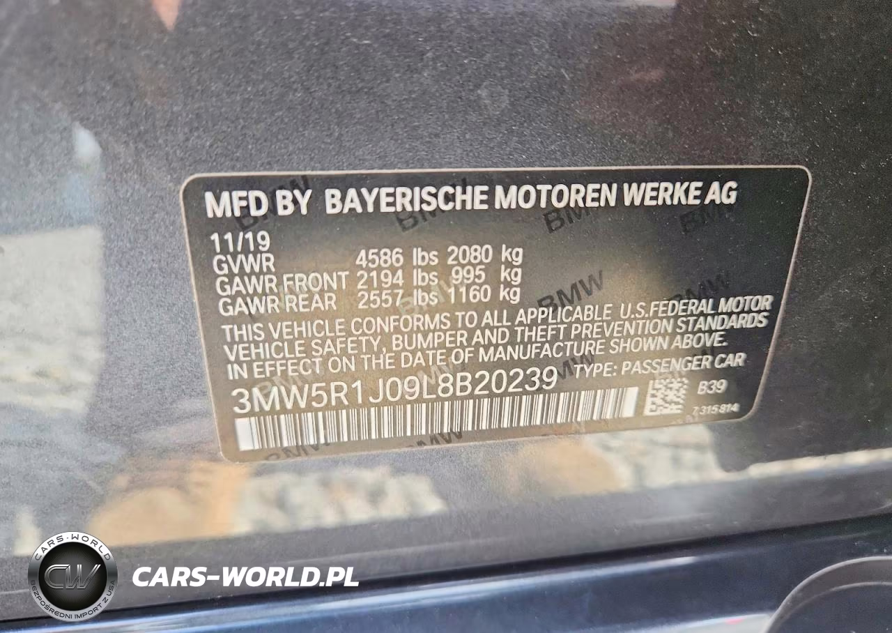 2020 BMW 330I VIN:3MW5R1J09L8B20239 - 13