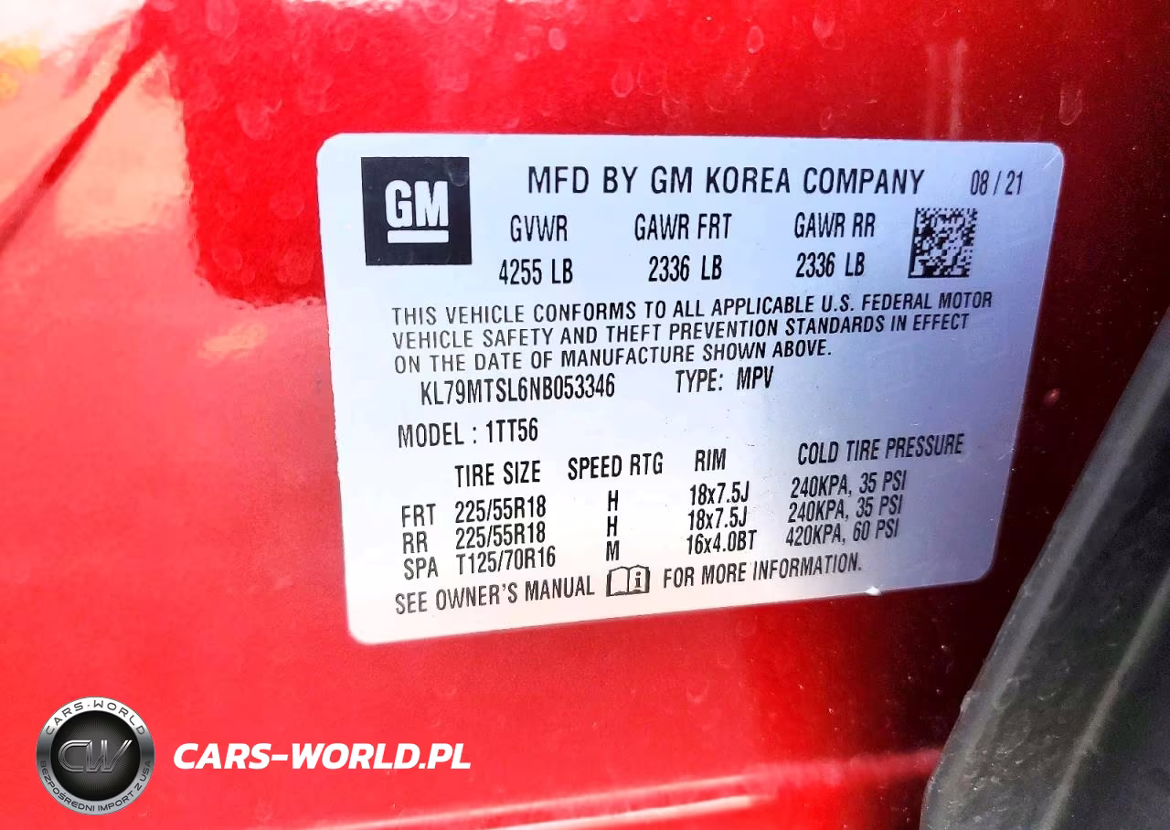 2022 Chevrolet Trailblazer Rs VIN:KL79MTSL6NB053346 - 13