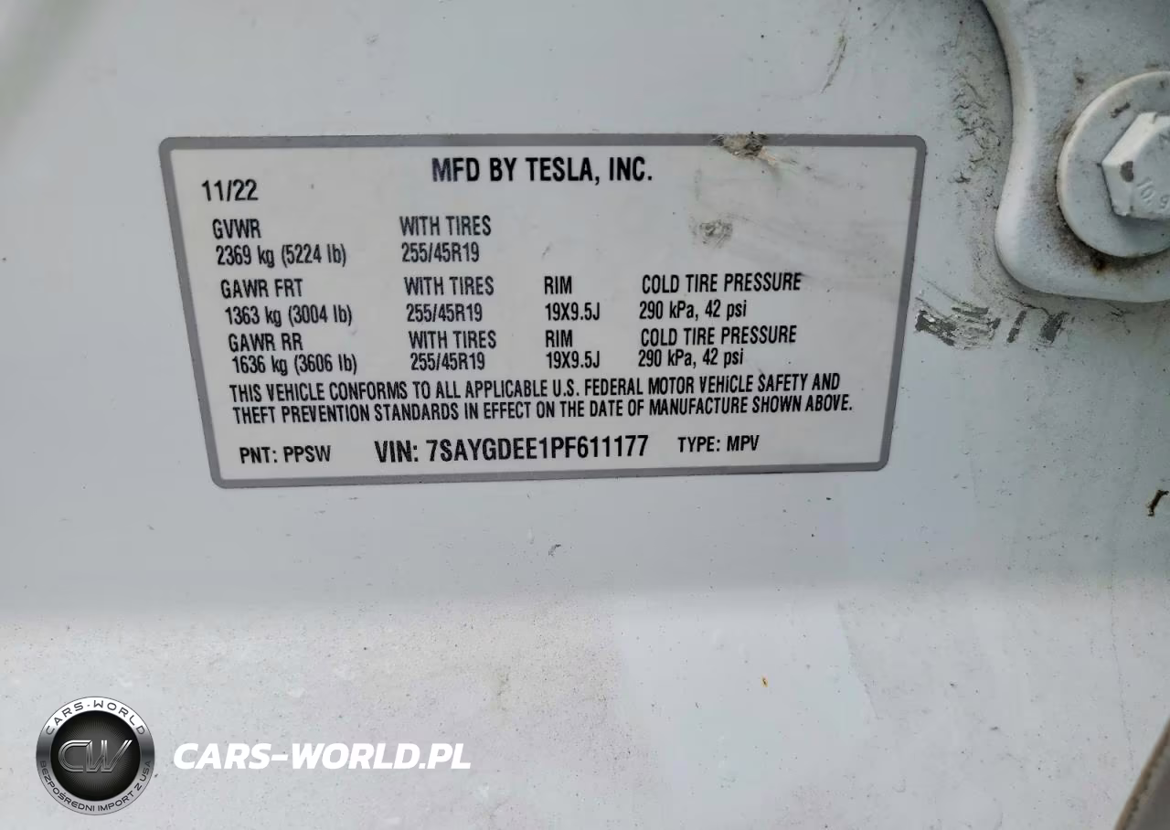 2023 TESLA MODEL Y VIN:7SAYGDEE1PF611177 - 12