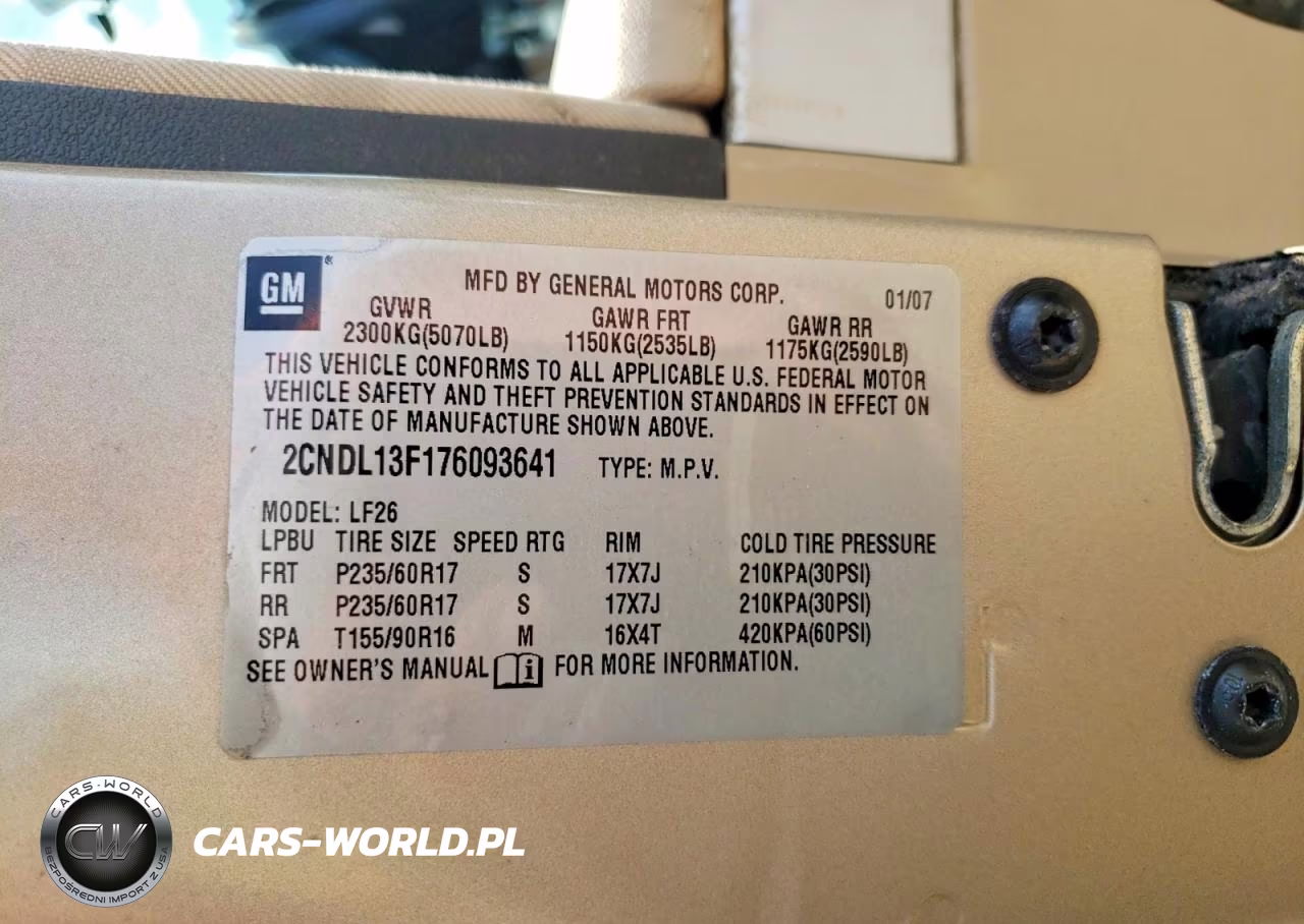 2007 Chevrolet Equinox Ls VIN:2CNDL13F176093641 - 13