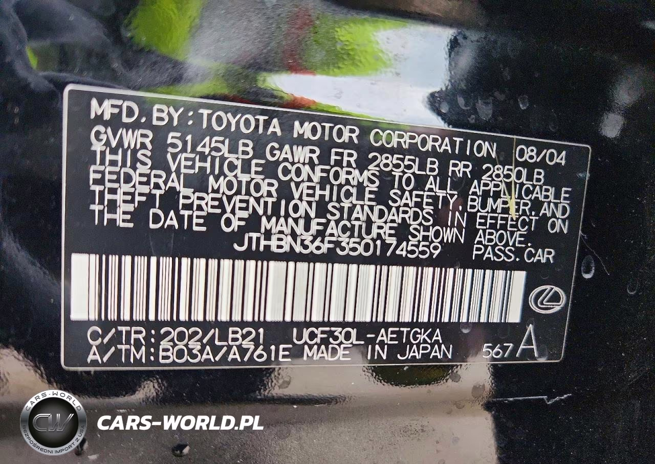 2005 Lexus Ls 430 VIN:JTHBN36F350174559 - 13