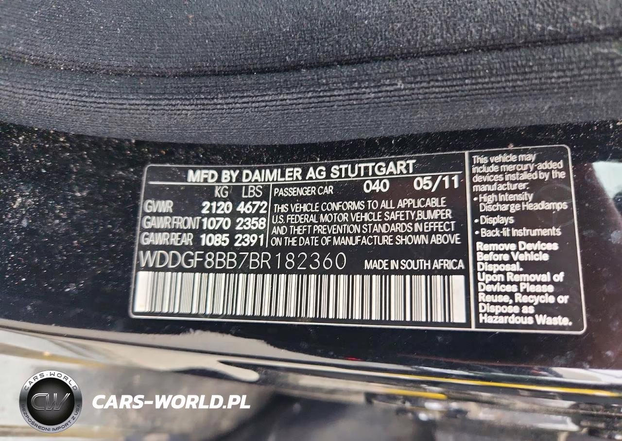 2011 Mercedes-Benz C 300 4Matic VIN:WDDGF8BB7BR182360 - 12