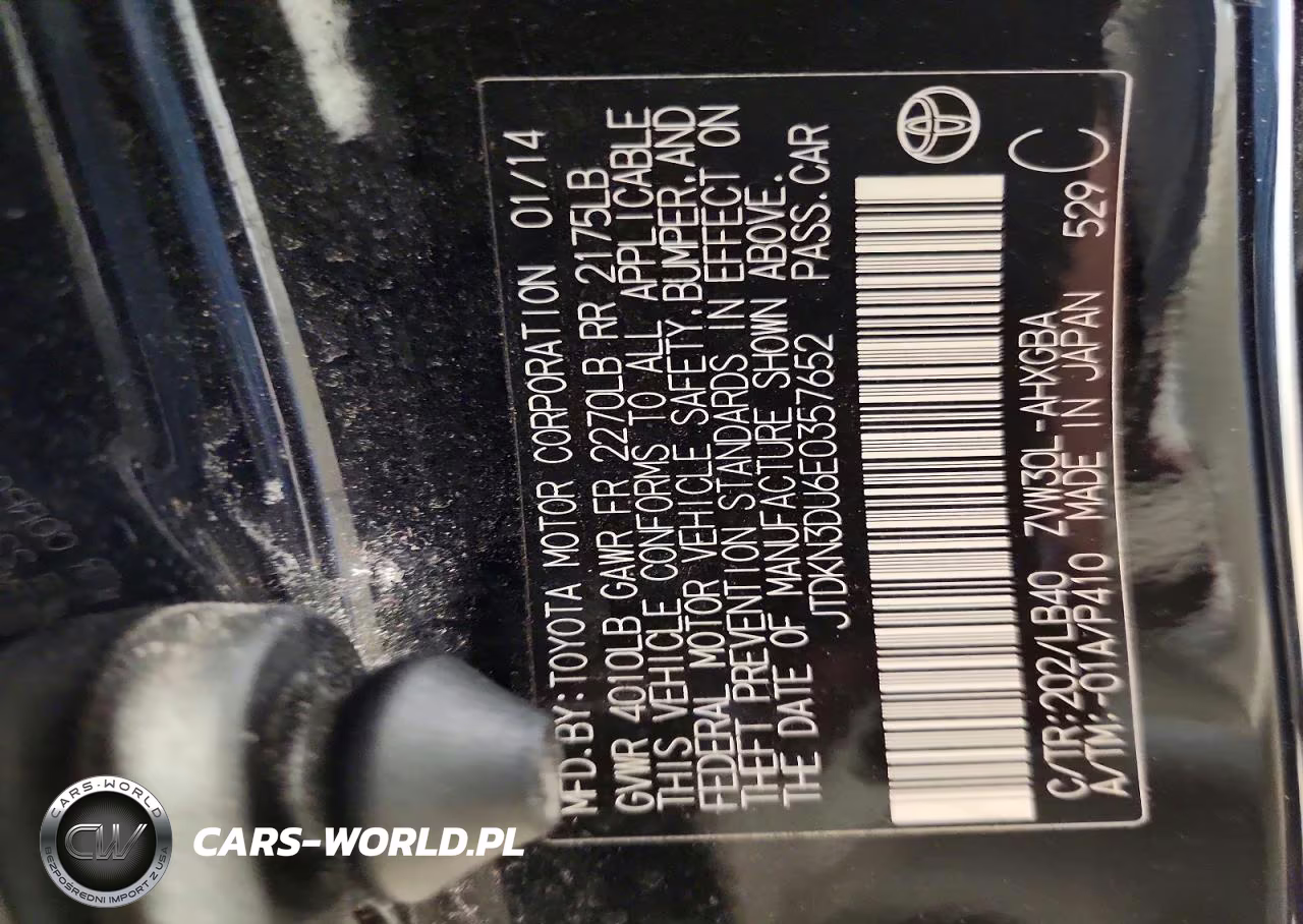 2014 Toyota Prius Four VIN:JTDKN3DU6E0357652 - 12