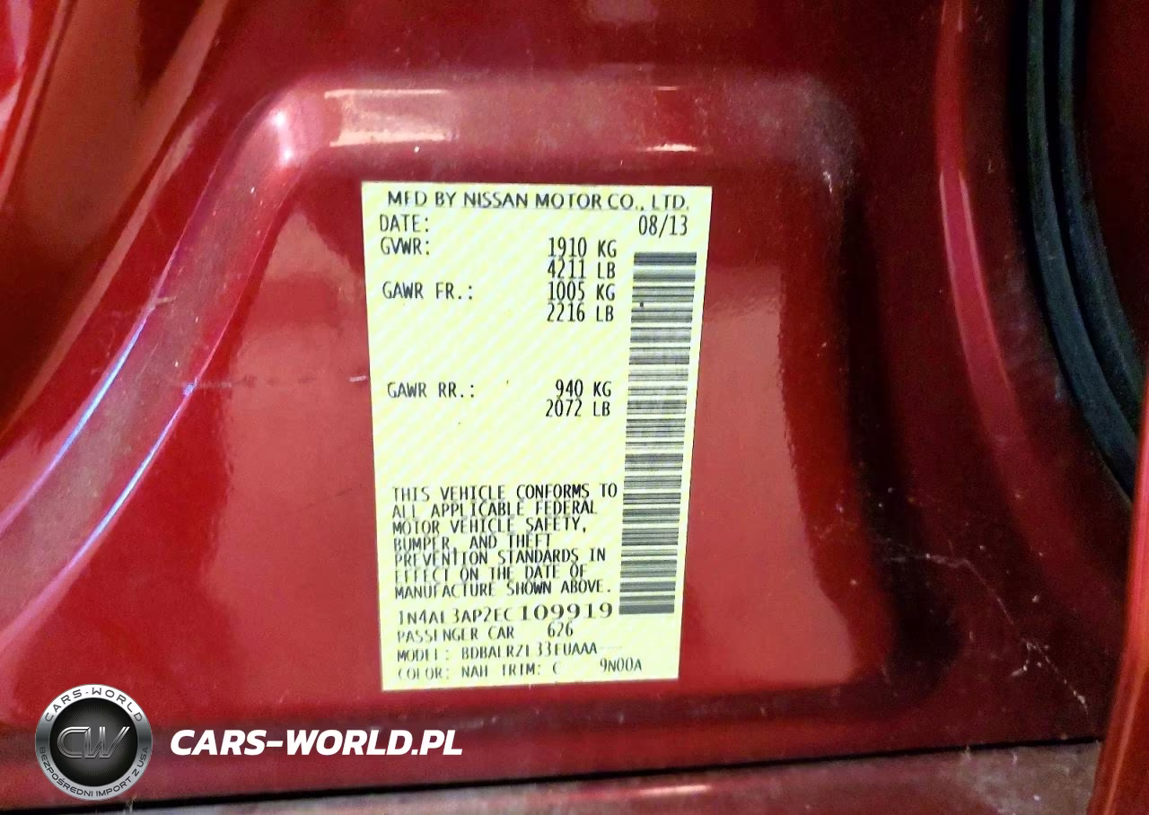 2014 Nissan Altima 2.5 VIN:1N4AL3AP2EC109919 - 12