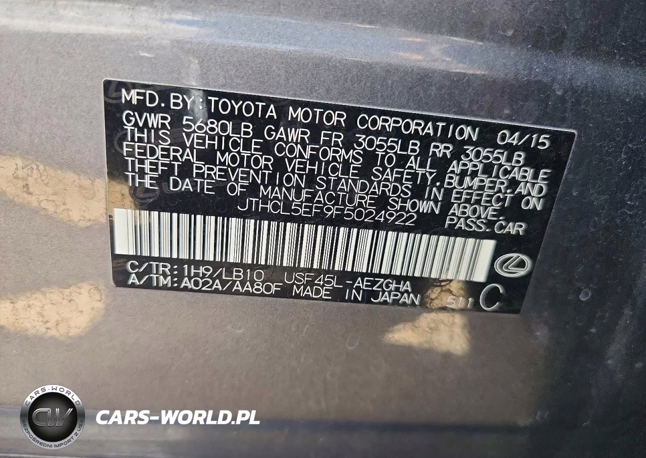 2015 Lexus Ls 460 VIN:JTHCL5EF9F5024922 - 13
