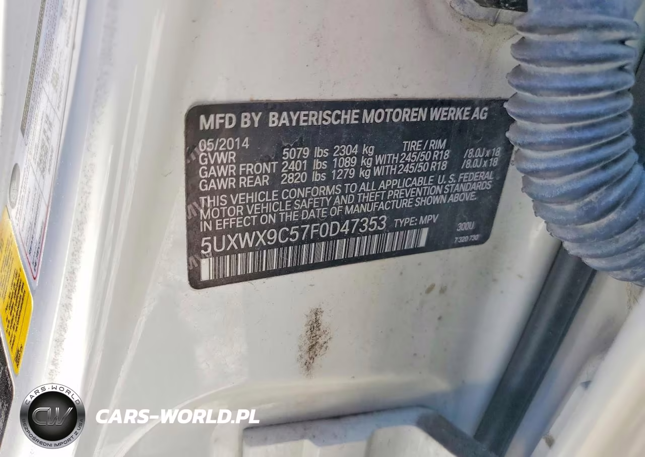 2015 BMW X3 xDrive28I VIN:5UXWX9C57F0D47353 - 13