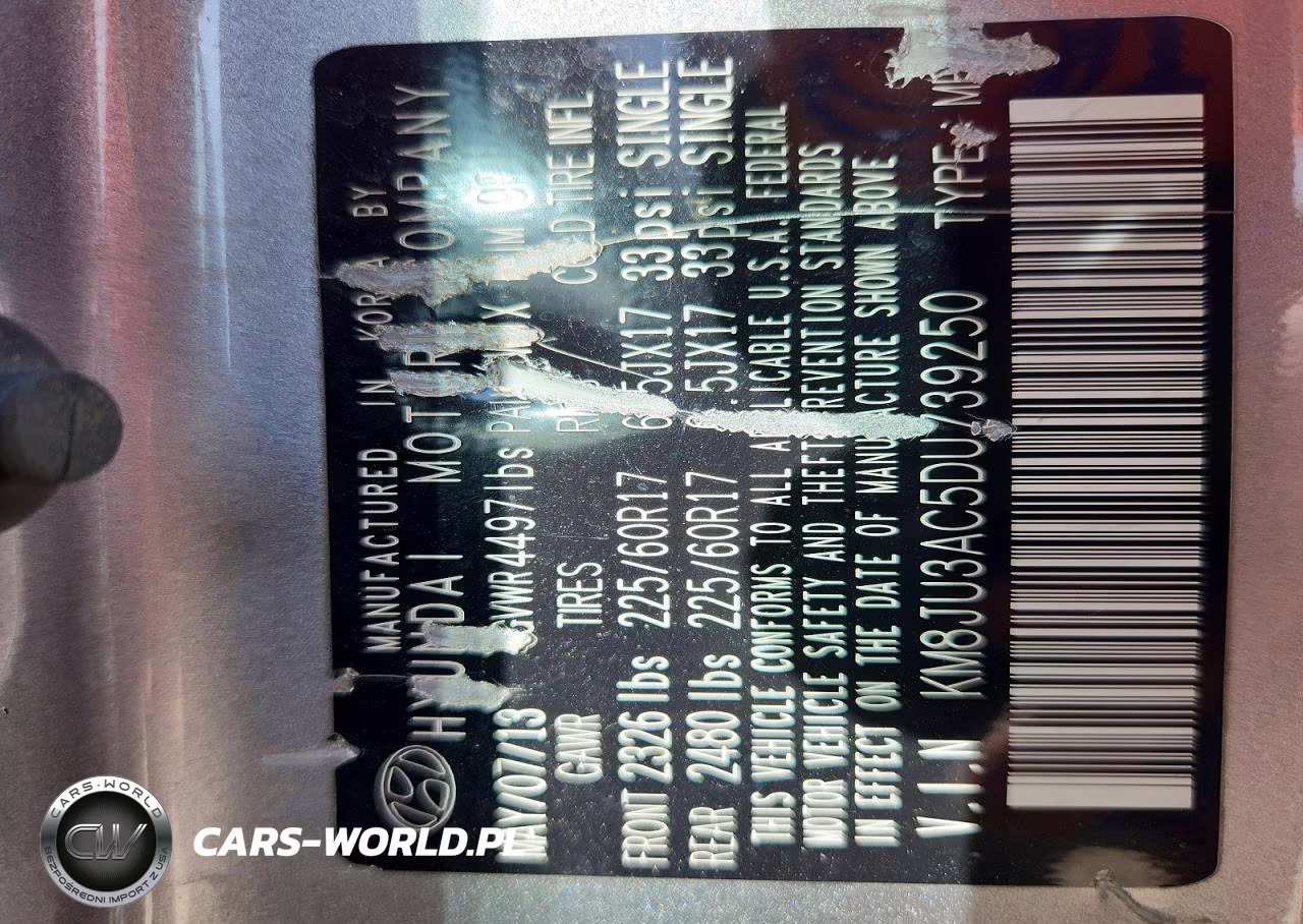 2013 Hyundai Tucson Gls VIN:KM8JU3AC5DU739250 - 12