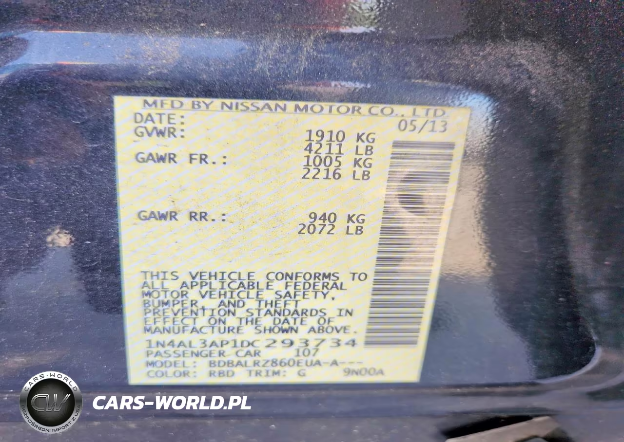 2013 Nissan Altima 2.5 S VIN:1N4AL3AP1DC293734 - 12