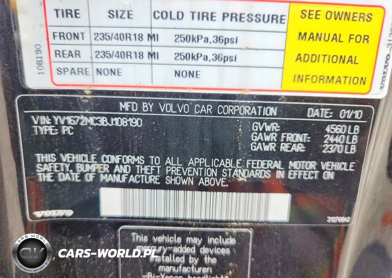 2011 Volvo C70 T5 VIN:YV1672MC3BJ108190 - 12