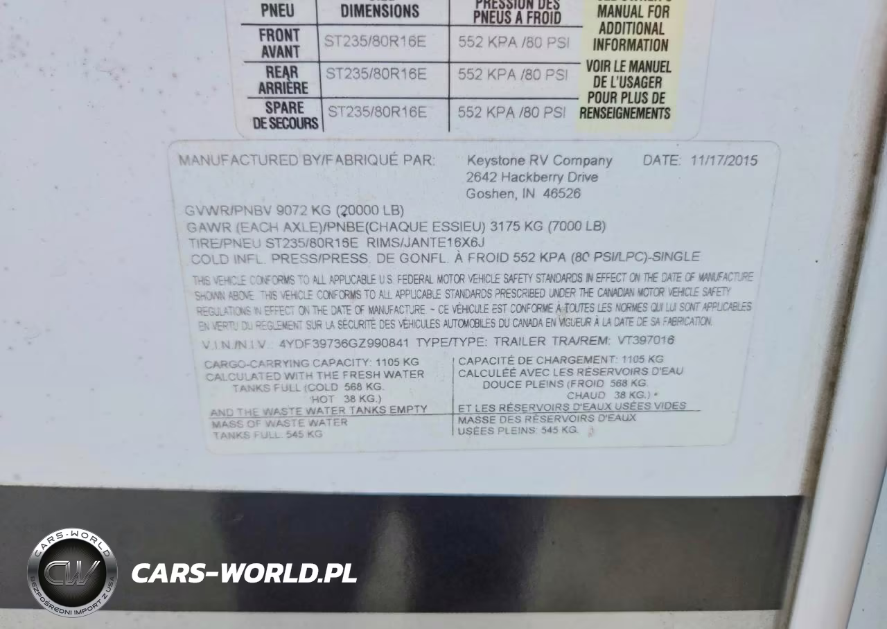 2016 Keystone Voltage Camper VIN:4YDF39736GZ990841 - 10