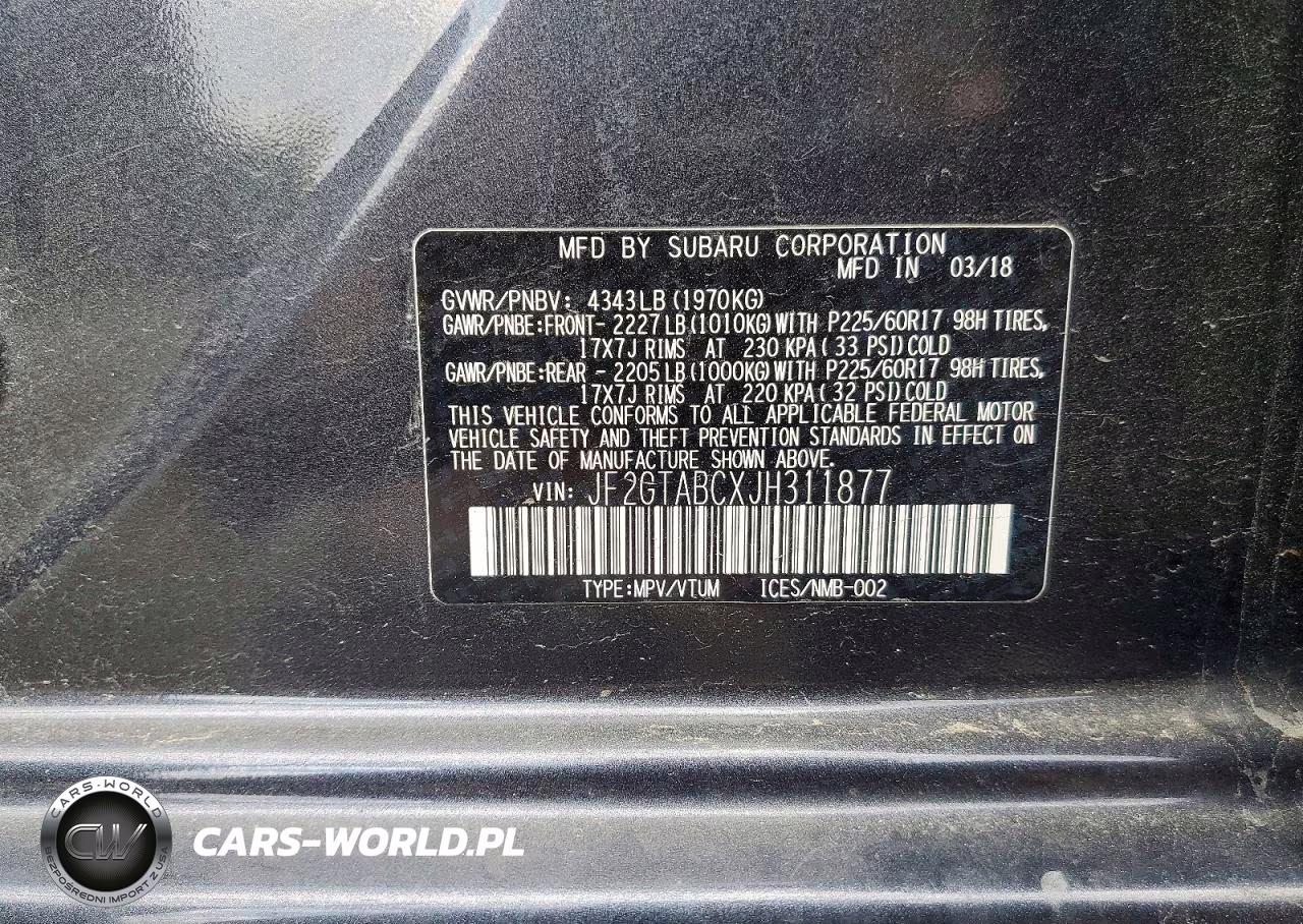 2018 Subaru Crosstrek Premium VIN:JF2GTABCXJH311877 - 14