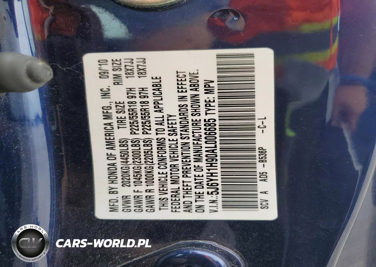 2010 Honda Element Sc VIN:5J6YH1H90AL006685 - 13