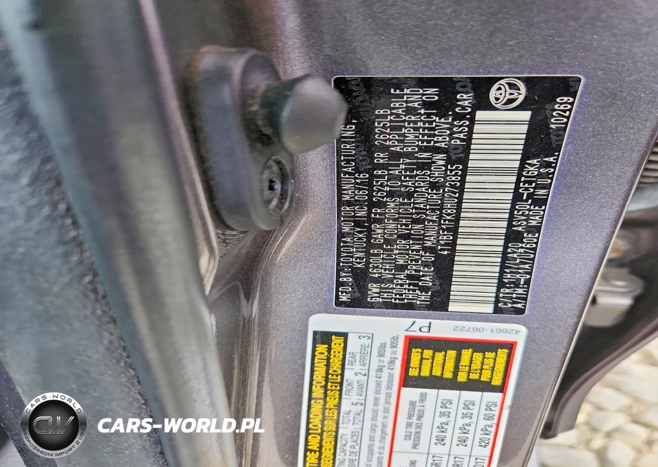 2017 Toyota Camry Xle VIN:4T1BF1FK8HU273855 - 12