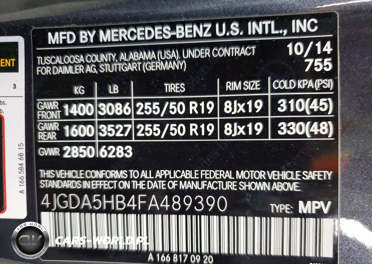 2015 Mercedes-Benz Ml 350 4Matic VIN:4JGDA5HB4FA489390 - 13