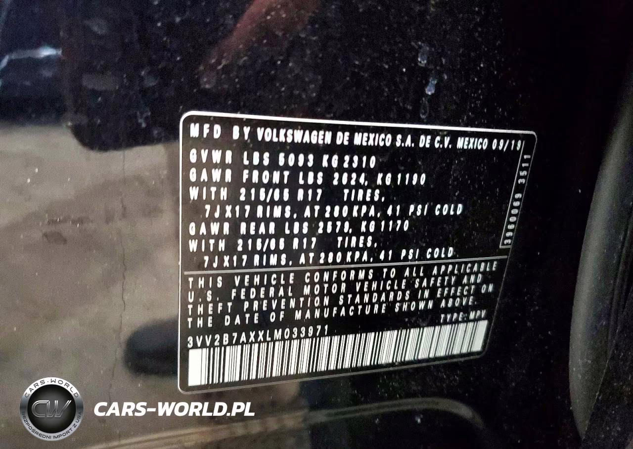 2020 Volkswagen Tiguan Se VIN:3VV2B7AXXLM033971 - 13