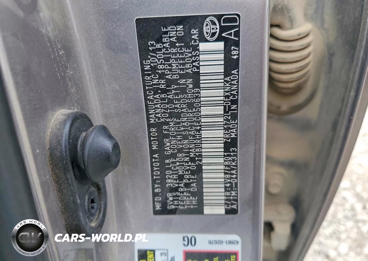 2014 Toyota Corolla Le VIN:2T1BURHE4EC050639 - 12