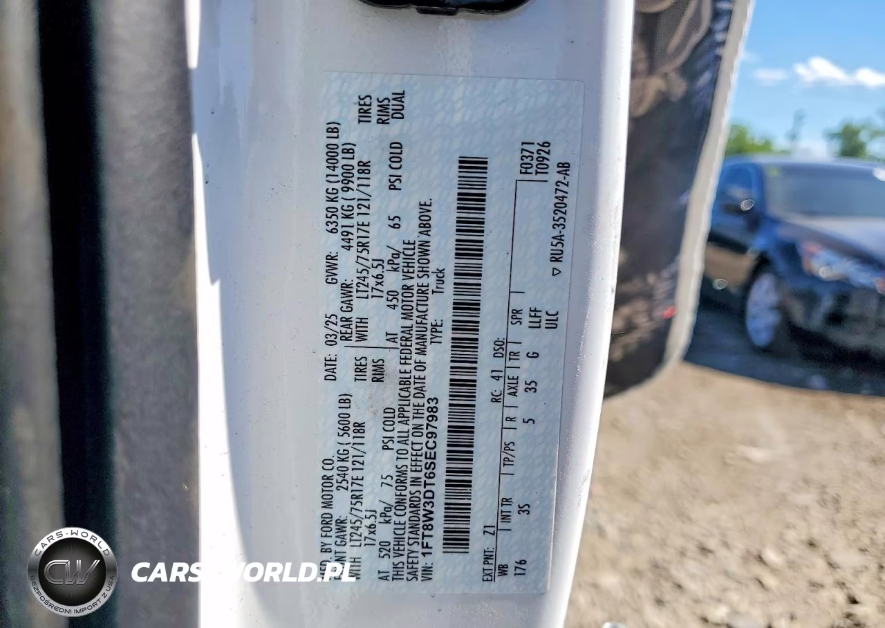 2025 Ford F350 Super Duty VIN:1FT8W3DT6SEC97983 - 12
