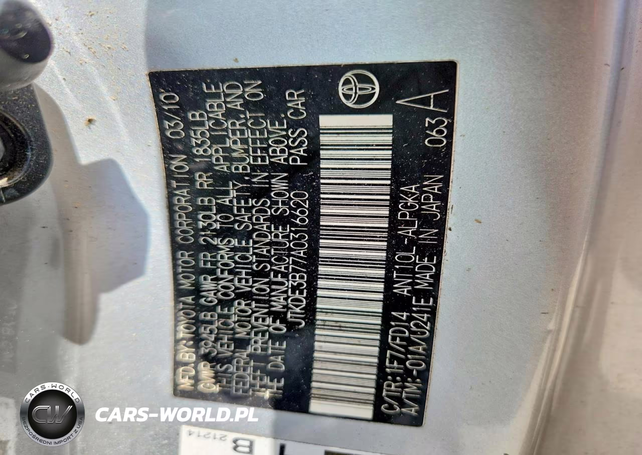 2010 Scion Tc Base VIN:JTKDE3B77A0316620 - 12
