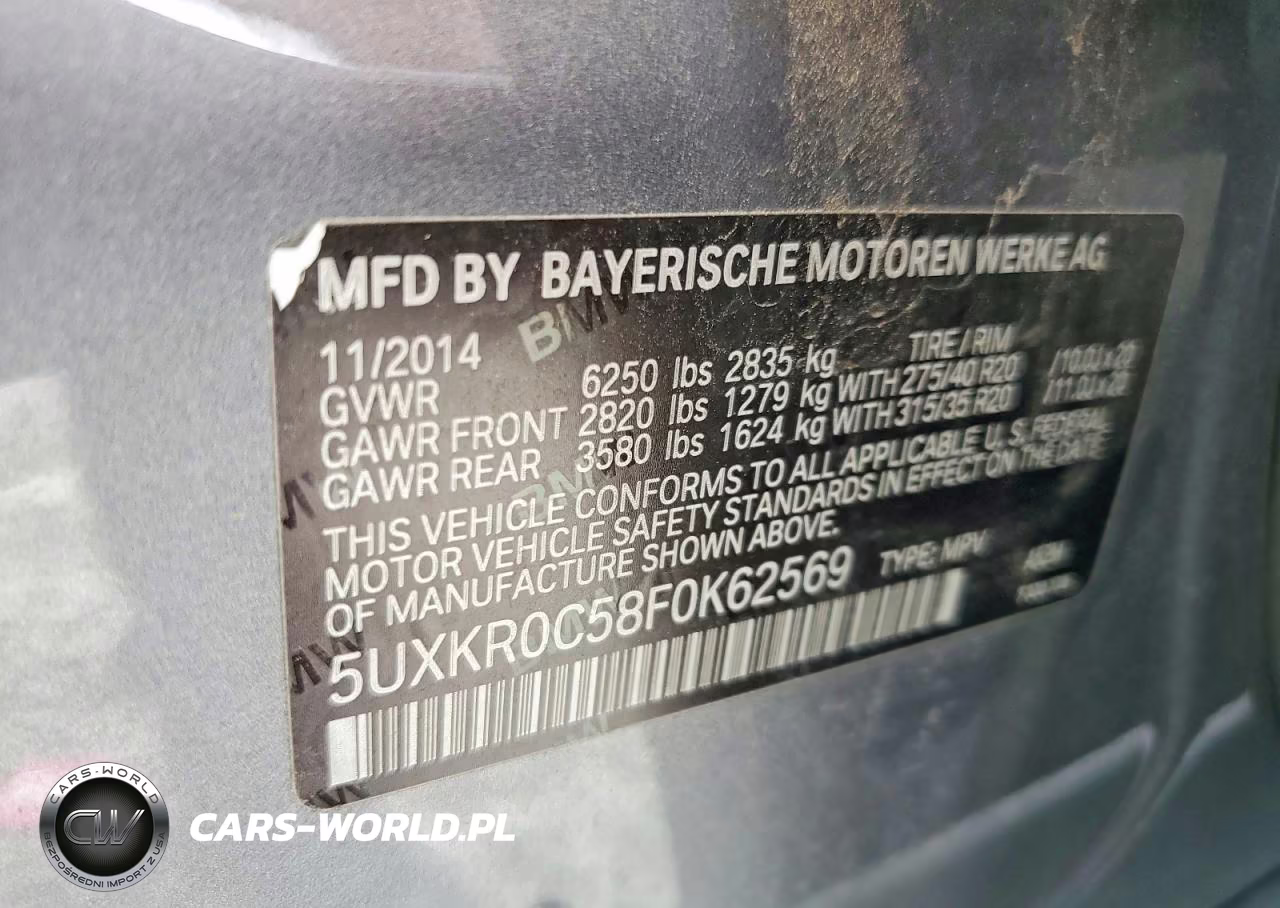 2015 BMW X5 xDrive35I VIN:5UXKR0C58F0K62569 - 13