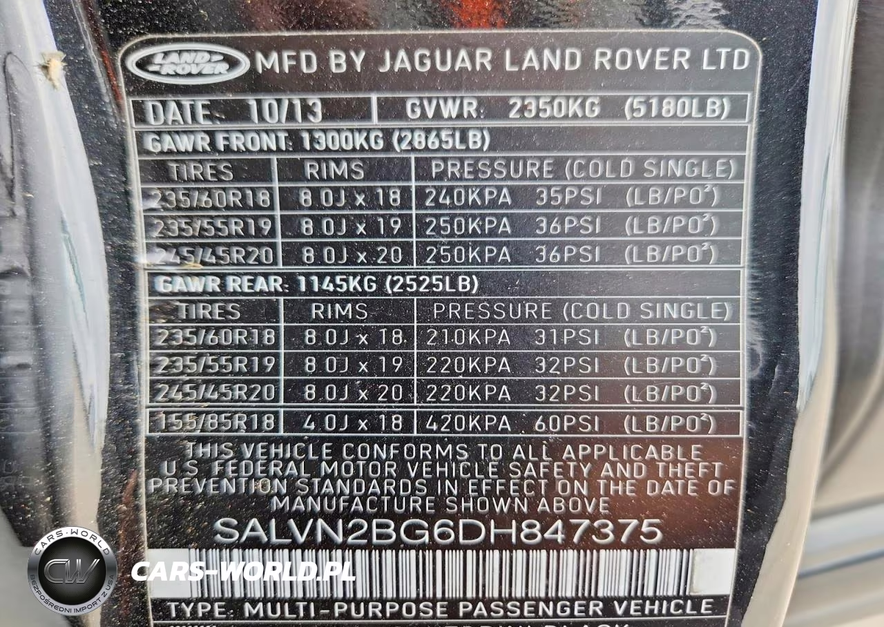 2013 Land Rover Range Rover Evoque Pure VIN:SALVN2BG6DH847375 - 12
