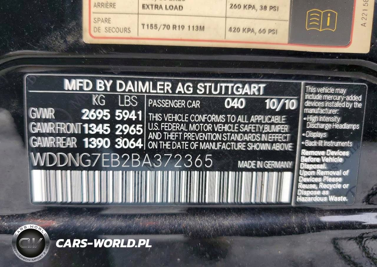 2011 Mercedes-Benz S 63 Amg VIN:WDDNG7EB2BA372365 - 12