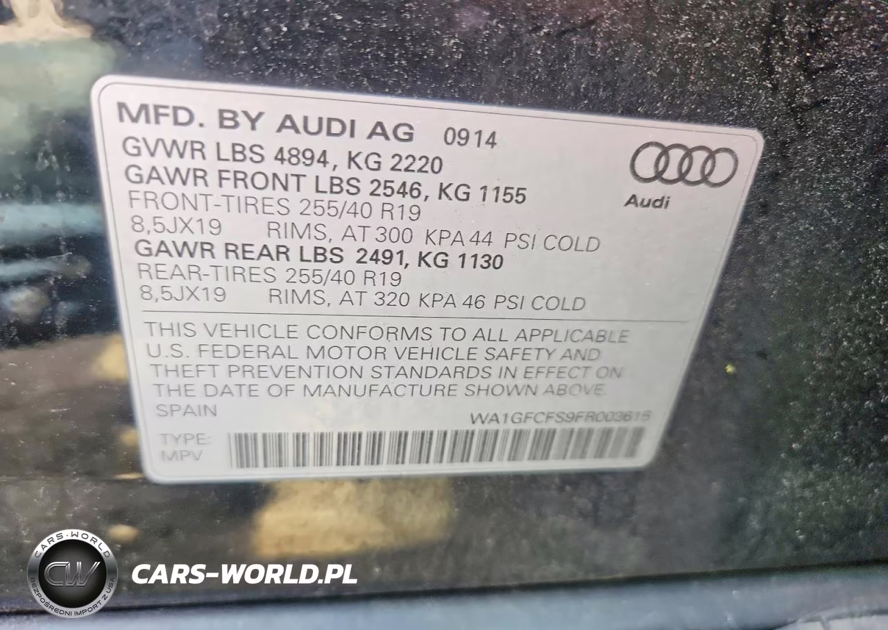 2015 Audi Q3 Prestige VIN:WA1GFCFS9FR003615 - 13