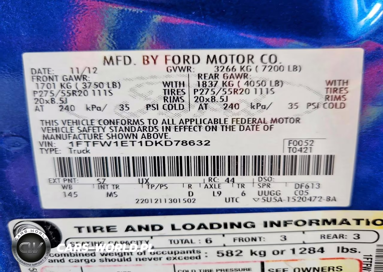 2013 Ford F150 Supercrew VIN:1FTFW1ET1DKD78632 - 12
