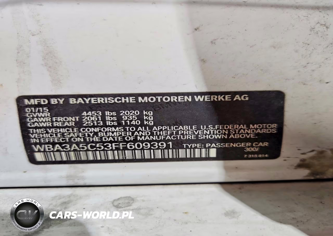 2015 BMW 328 I VIN:WBA3A5C53FF609391 - 12