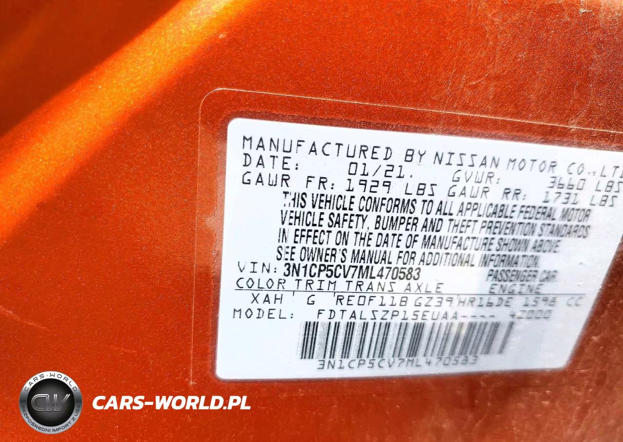 2021 Nissan Kicks Sv VIN:3N1CP5CV7ML470583 - 13