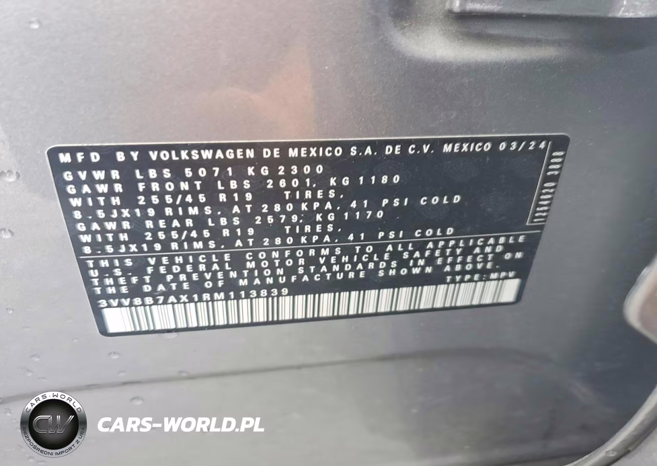 2024 Volkswagen Tiguan Se R-Line Black VIN:3VV8B7AX1RM113839 - 13