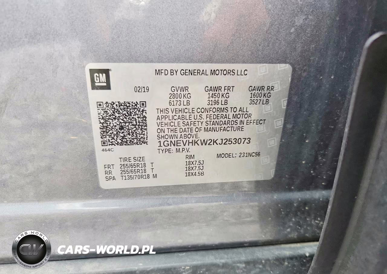 2019 Chevrolet Traverse Lt VIN:1GNEVHKW2KJ253073 - 12