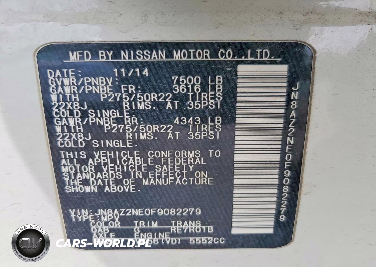 2015 Infiniti Qx80 Base VIN:JN8AZ2NE0F9082279 - 13