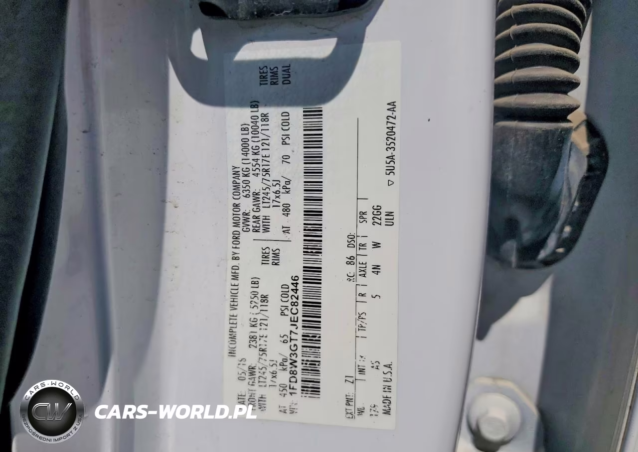 2018 Ford F350 Super Duty VIN:1FD8W3GT7JEC82446 - 14