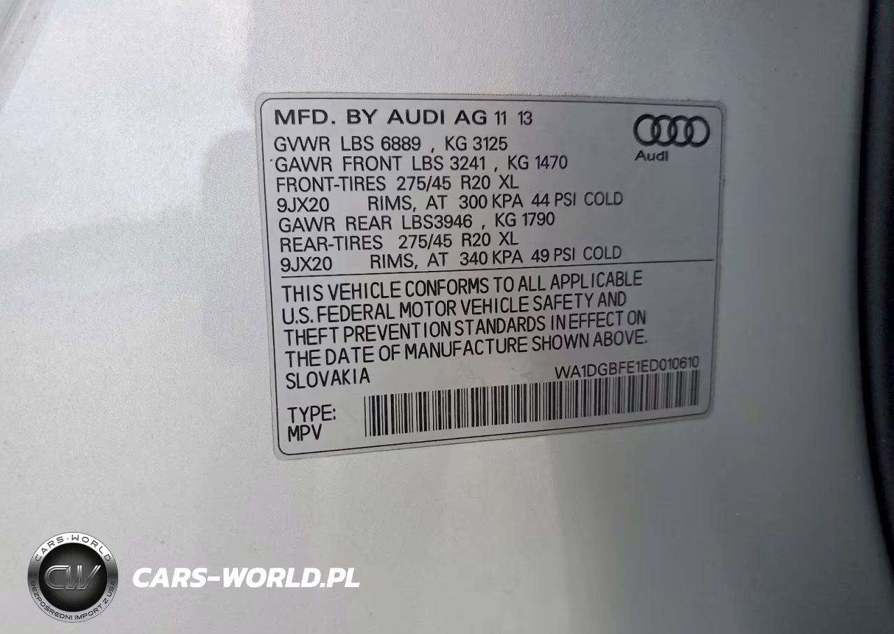 2014 Audi Q7 Prestige VIN:WA1DGBFE1ED010610 - 12