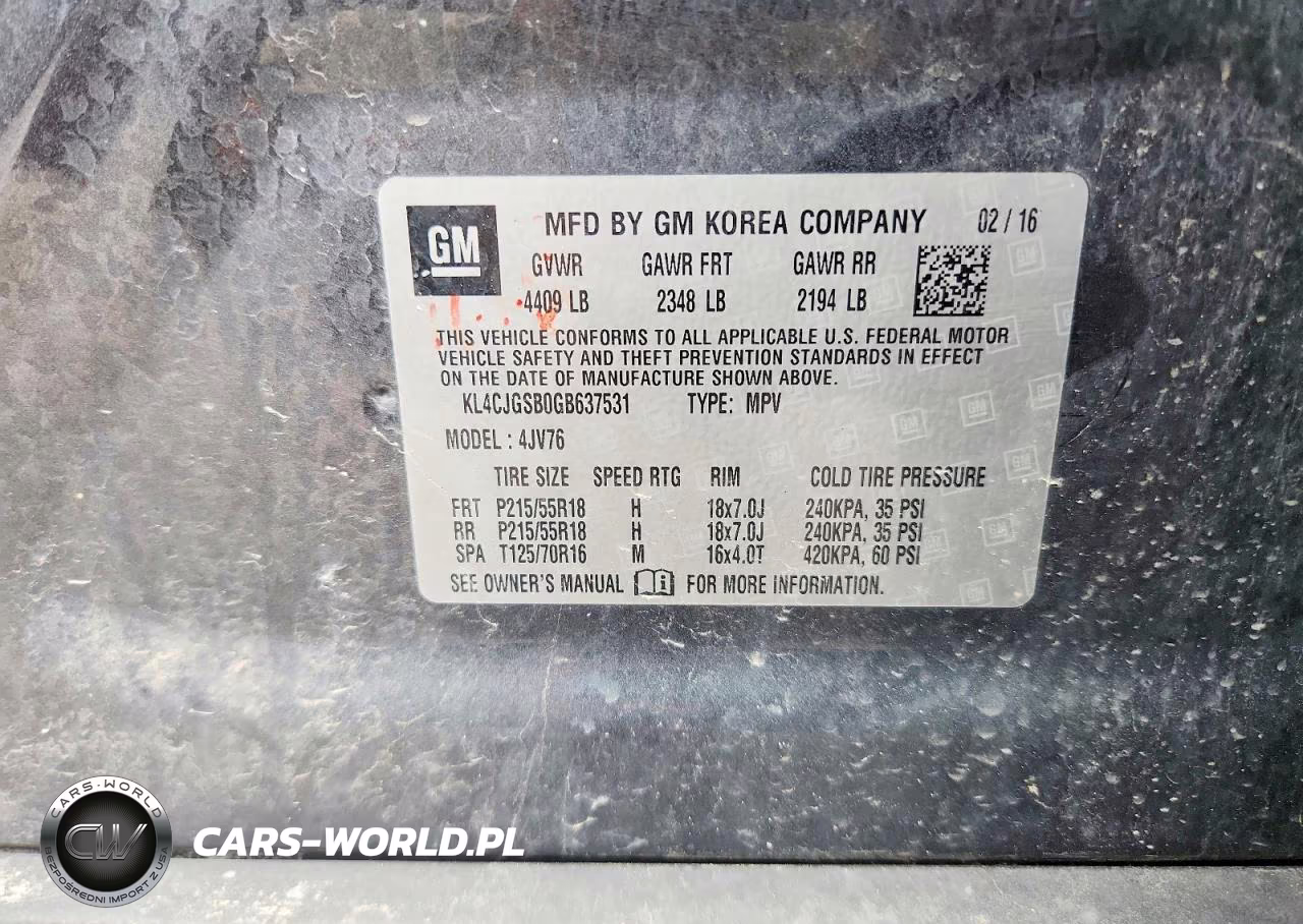 2016 Buick Encore VIN:KL4CJGSB0GB637531 - 14