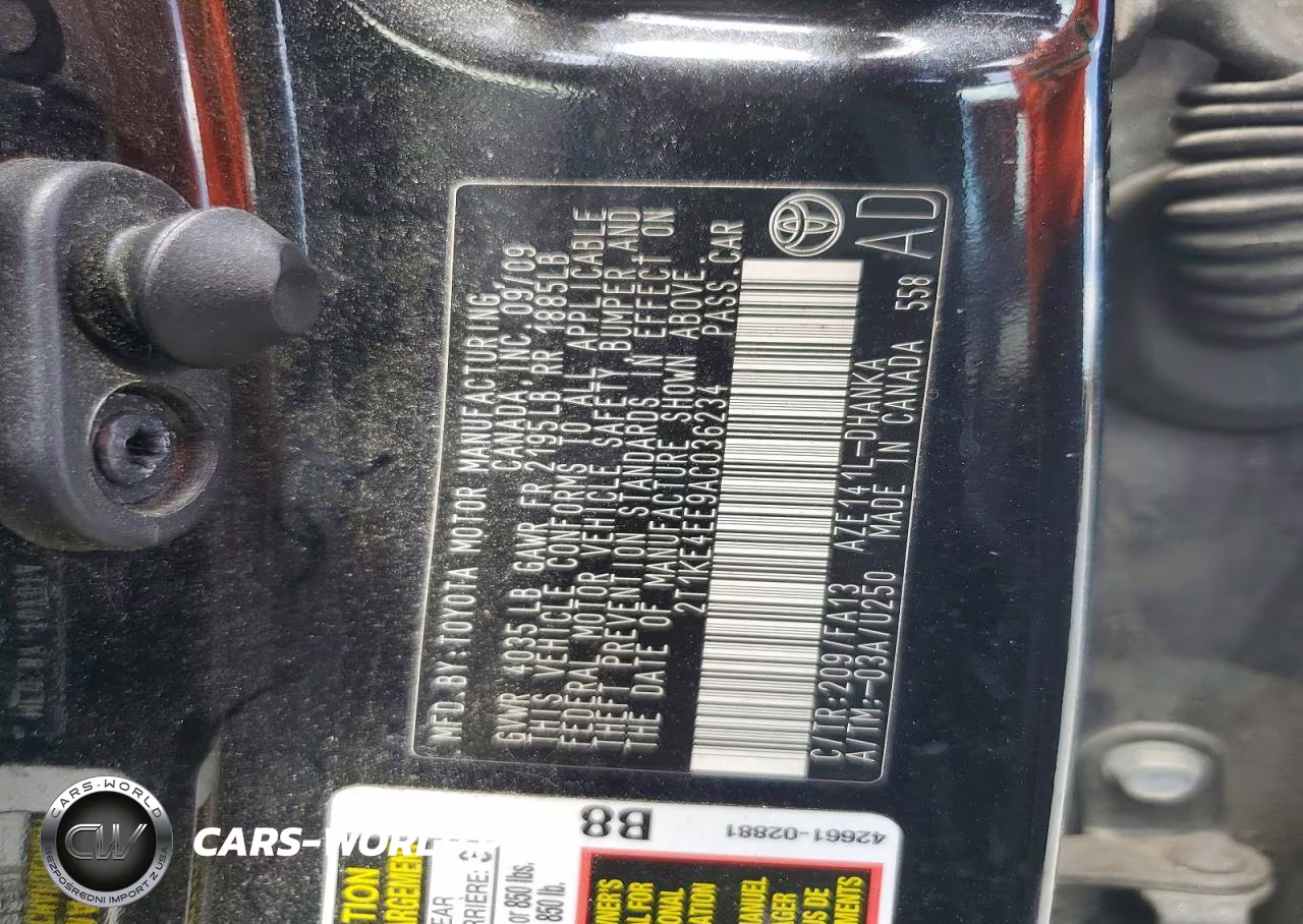 2010 Toyota Corolla Matrix S VIN:2T1KE4EE9AC036234 - 12