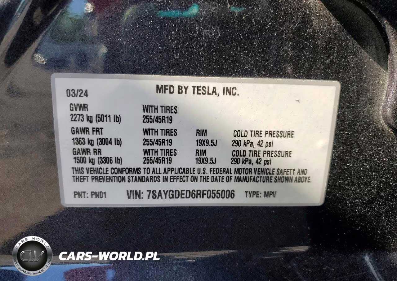 2024 Tesla Model Y VIN:7SAYGDED6RF055006 - 13