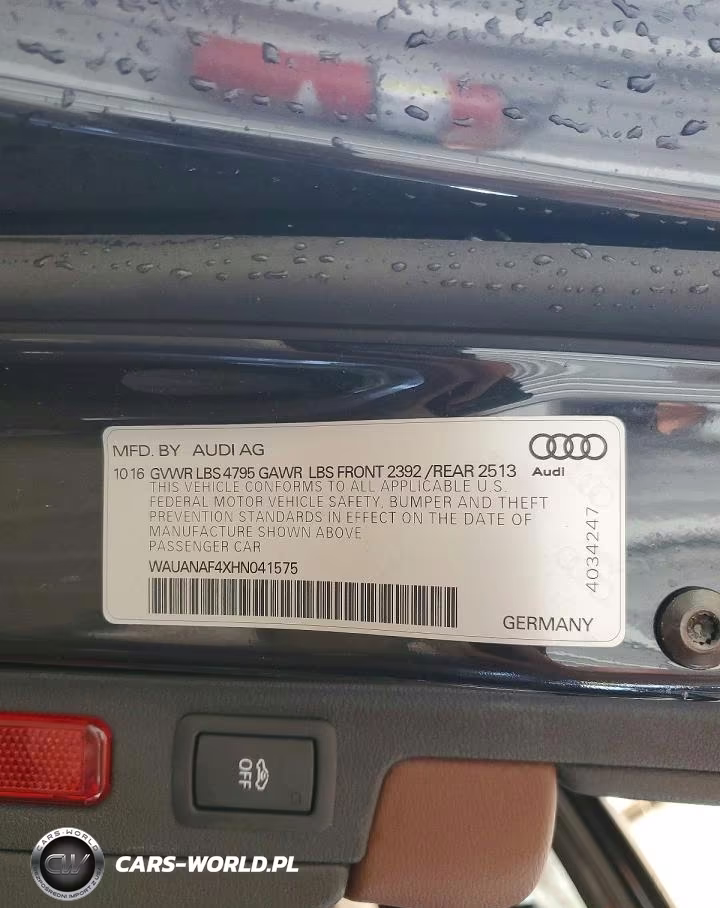 2017 Audi A4 Premium VIN:WAUANAF4XHN041575 - 13