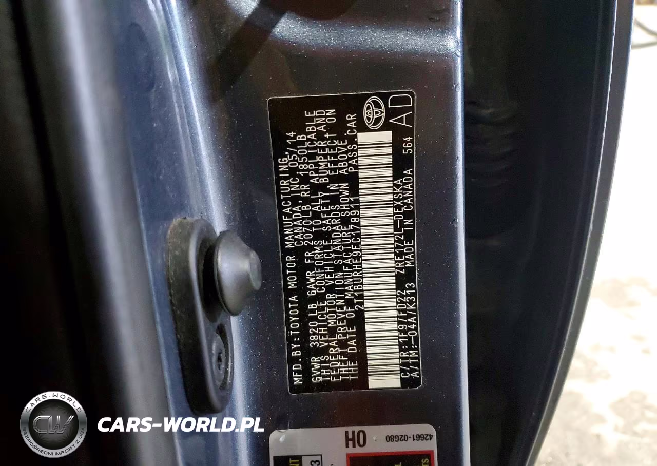 2014 Toyota Corolla S Plus VIN:2T1BURHE9EC178911 - 12