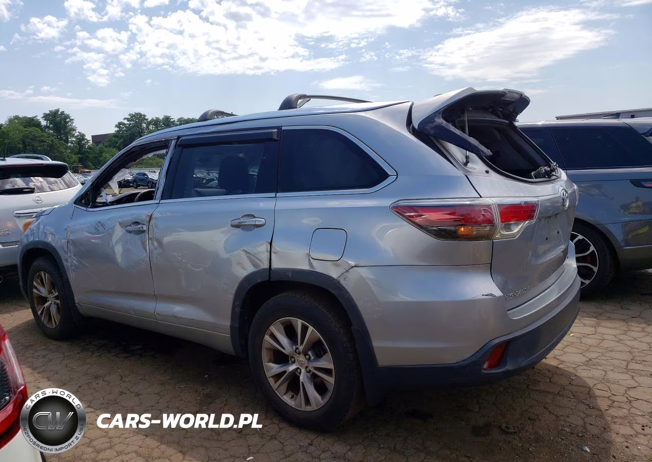 2015 Toyota Highlander Xle VIN:5TDJKRFHXFS102637 - 2